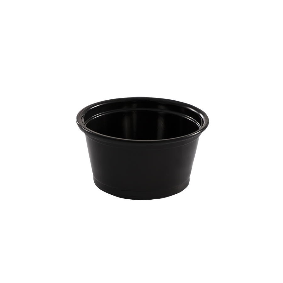 2 oz portion cup, plastic, Color: black, 2500/cs