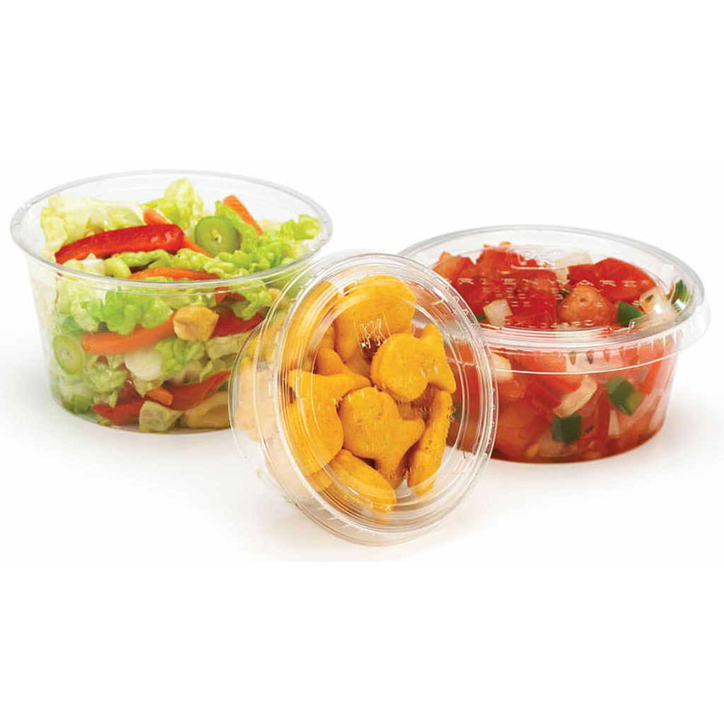 Lid for 3.25 & 4 oz PLA Portion Cup, Flat, Material: PLA, Color: Clear, Compostable, 2000/cs