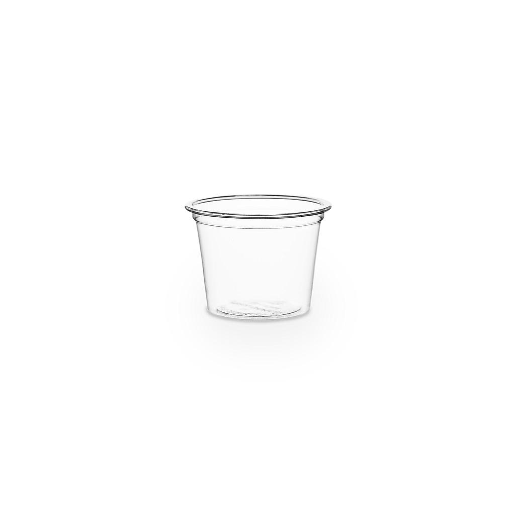 [001034-30] *SPECIAL ORDER ITEM* 1 oz PLA cold portion cup, Material: PLA, Color: Clear, Compostable, 5000/cs *ESTIMATED DELIVERY TIME 1-2 WEEKS* (NOT RETURNABLE)