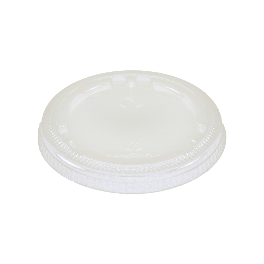 [001036-01] 4 oz NoTree Portion Cup Lid, Material: PLA, Compostable, 1000/cs