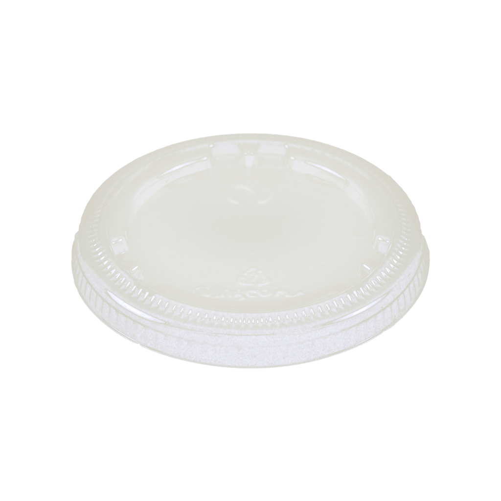 4 oz NoTree Portion Cup Lid, Material: PLA, Compostable, 1000/cs