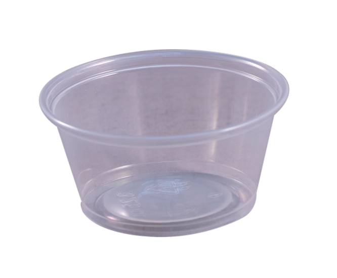 Portion Cup, Capacity: 3.25-oz, Color: Clear, Material: Polypropylene, 125 Cups/Sleeve; 20 Sleeves/Cs; 2500 Cups/Cs