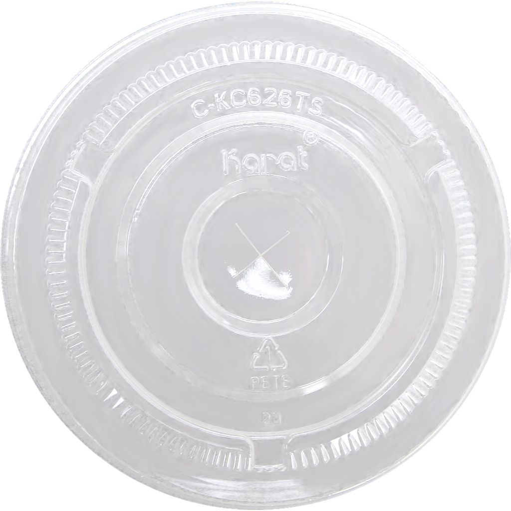 Flat lid with straw slot, Color: clear, 1000/cs