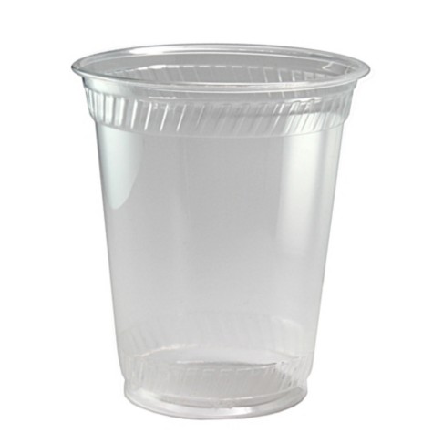 12 oz (14 oz flush fill) PLA cold cup, Color: Clear, Compostable, 1000/cs