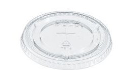 Cold Drink Cup Lid, Color: Translucent, Straw Slot, Fits 12 & 14 oz Cups, 1000/cs