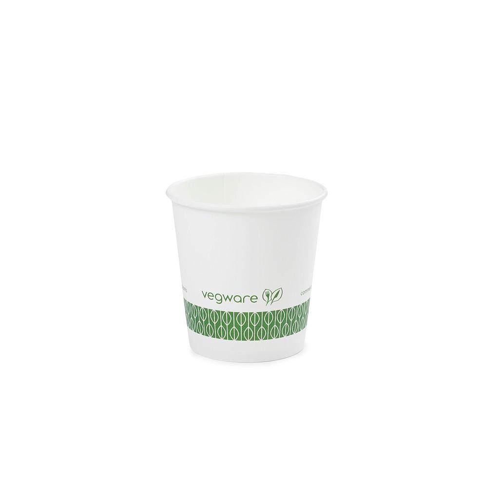 4 oz Hot Cup, Material: PLA lined paper, Color: White, Compostable, 1000/cs