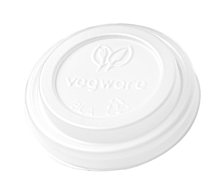 Hot Cup Dome Lid for 4 oz cups, Material: PLA, Color: White, Compostable, 2000/cs