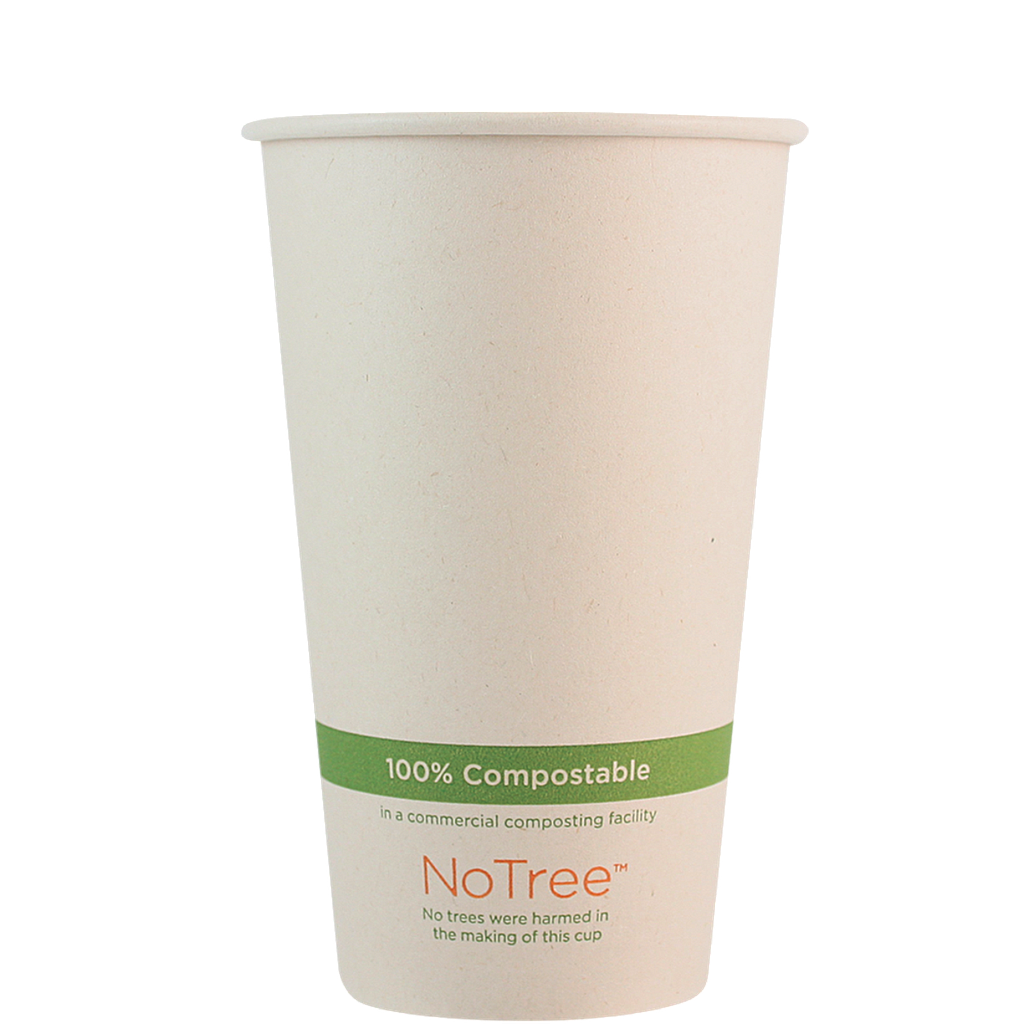 [003049-01] *SPECIAL ORDER ITEM* 16 oz NoTree Paper Hot or Cold Cup, Compostable, 1000/cs *ESTIMATED DELIVERY 4 TO 6 WEEKS* (NOT RETURNABLE)