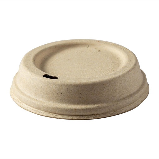 10-20 OZ FIBER HOT CUP LIDS, COMPOSTABLE, 10/50 Per Case