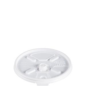 16 oz White Plastic Lid With Lift n Lock Slot 1000 Per Case