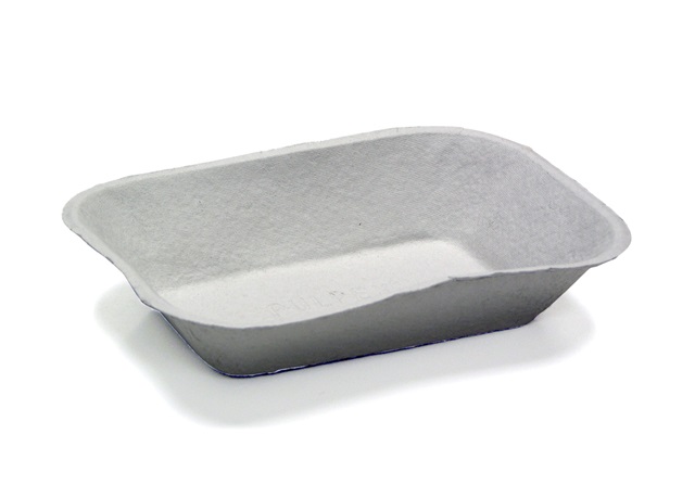 Food Tray / Savaday, Size: 9.12"x6.88"x1.75"; #300, Capacity: 32 oz, Material: Paper Pulp, Color: Cream, Compostable, 460/cs