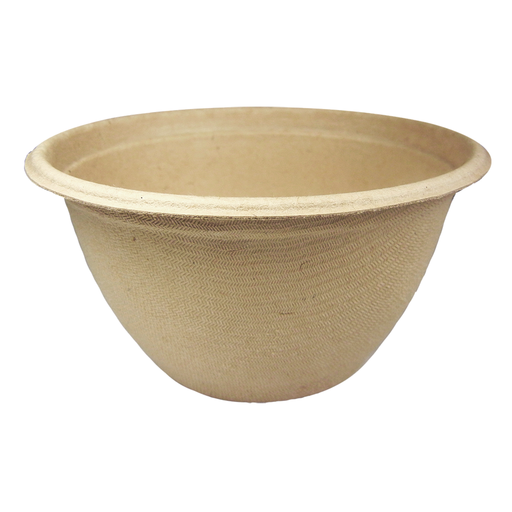 Round Barrel Bowl, 12 oz, Compostable, Bamboo and unbleached plant fiber, Natural, 500/cs, 13 lbs