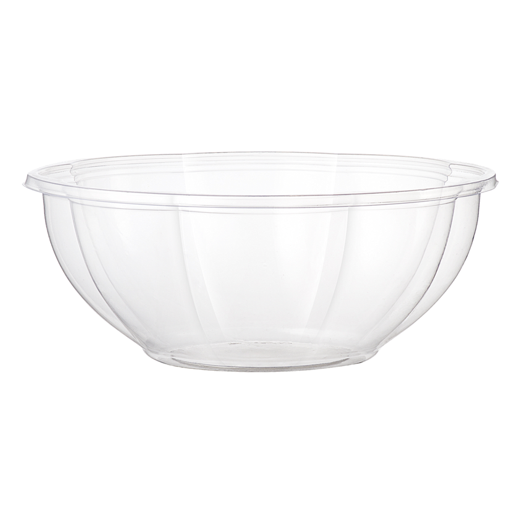 24 oz Round Salad Bowl, Material: PLA, Color: Clear, Compostable, 600/cs (NOT RETURNABLE)