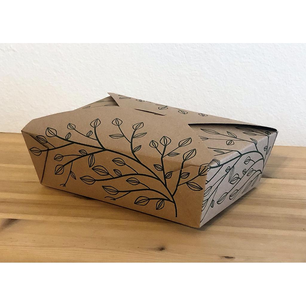 *Special Order Item* Fold-To-Go Container Eco-Box #3, Size: 8"x5.75"x2.5", Color: Kraft, Compostable, 200/cs Lead Time 4 to 6 Weeks (NOT RETURNABLE)