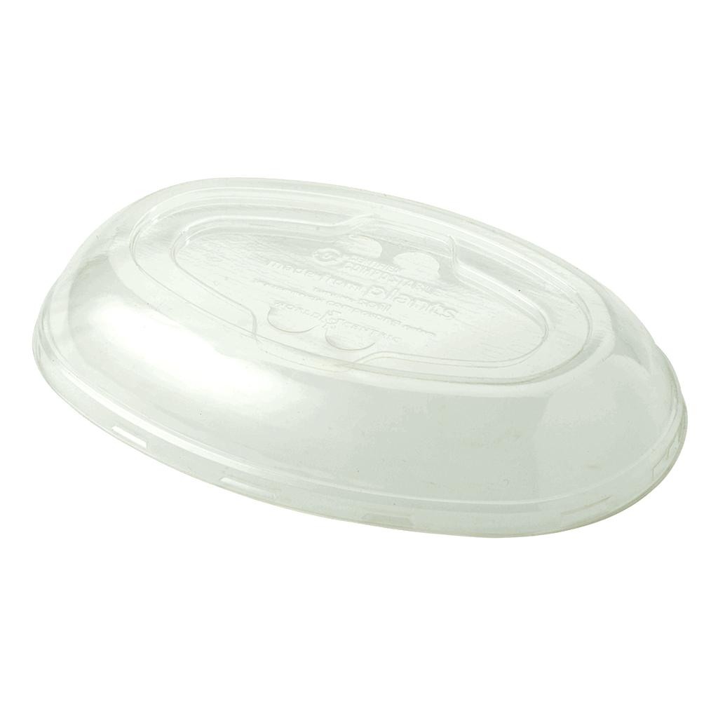 *SPECIAL ORDER ITEM* Clear lid for 32 oz Fiber Burrito Bowl, PLA, Clear, Certified Compostable, 300/cs, Special Order Item, Non-refundable, 3 to 4 week lead time
