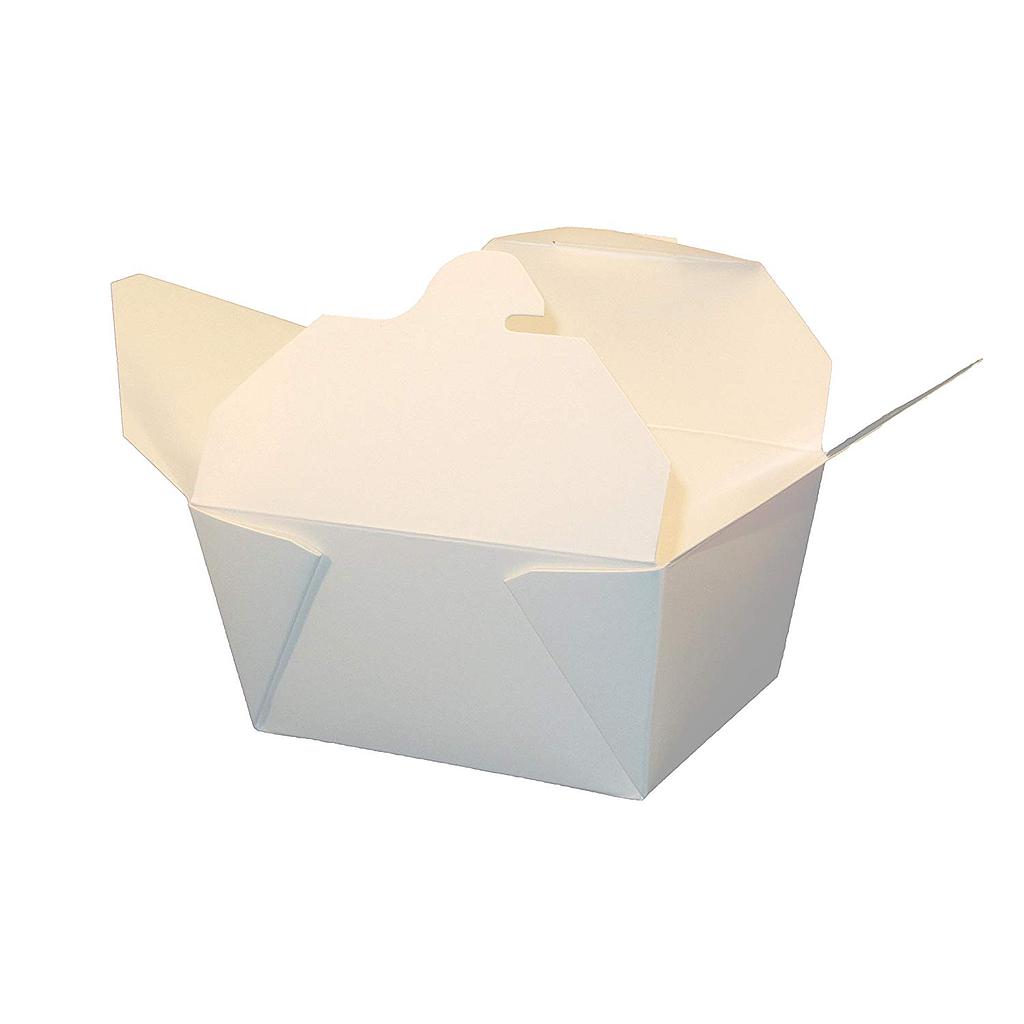 Fold-To-Go Container #1, Color: White, Size: 4"x3"x2.5", Material: Plastic Lined Paperboard, 450 Per Case