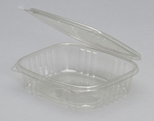 24 oz Deli Container Clear Hinged 7-1/4"x6-3/8"x2-1/4" 200