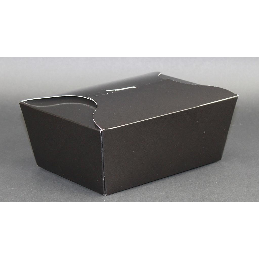 Fold-To-Go Container #4, Color: Black, Size: 7.75"x5.5"x3.55", Material: Plastic Lined Paperboard, 160 Per Case
