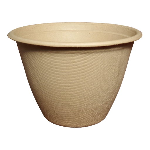 [004242-01] Round Barrel Bowl, Capacity: 16 oz., Color: Tan, Material: Plant Fiber, BPI Certified Compostable, Suitable for Hot or Cold Foods, Microwave & Freezer Safe, 50/Sleeve; 10 Sleeves/Cs; 500/Cs