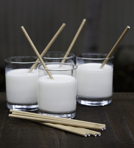 [005026-01] Jumbo straw, Length: 8", Paper Wrapped, Compostable, Color: Natural, Material: Paper, 6000/cs