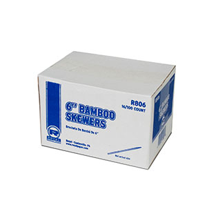 [005027-03] Bamboo Skewer, Size: 6", Compostable, 19,200/cs