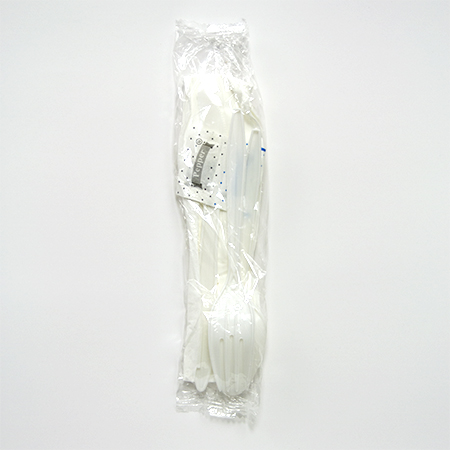 [007044-03] Cutlery Kit K/F/SP/S&P Medium Weight White, 250 Per Case