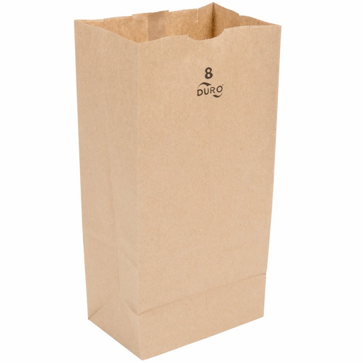 [008055-03] 8# Grocery Paper Bag, Size: 6.12"X4.17"X12.44", Color: Natural, 500/cs