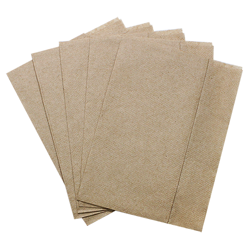 [012002-03] *Special Order* Full-Fold dispenser napkin, Size: 12"x12", 1 ply, Color: Kraft, Made from 100% recycled fiber, Compostable, 6000/cs  Lead time 1 to 2 weeks