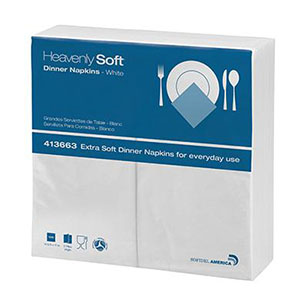 [012022-03] Dinner Napkin, 2-ply, Color: White, Size: 17"x17", 1/4 Fold,  3000/cs