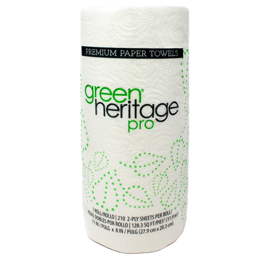 [012047-03] Kitchen roll towel, Color: White, Size: 11"x8", 2-ply, Made from 100% recycled fiber, Green Seal Certified, 85 sheets/roll; 30 rolls/cs