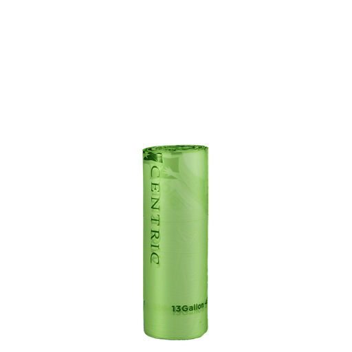 [017022-01] Can Liner, 23"x29", 0.6 mil Thickness, Color: Green, 13 Gallon Capacity, Coreless Rolls, Compostable, 200/cs