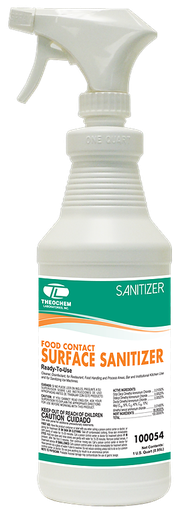 [018020-25] Food contact surface sanitizer, Auburn PRO Line, ready to use, 32 oz bottle; 6 bottles/cs