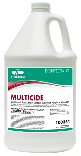 [018032-25] Disinfectant, Food Contact Sanitizer, Mildewstat, Fungicide, Virucide, Auburn PRO Line MULTICIDE, Concentrated, 4x1 gallon/cs