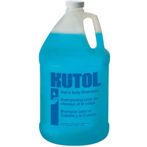 [018075-03] Liquid Hair & Body Shampoo with Conditioners, Color: Blue, Fragrance: Aloe, Balanced pH, 1 Gallon Bottle; 4 Bottles/Cs