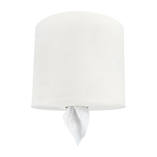 [021022-45] 183260 Center-Pull Roll Towel, 2-Ply, Color: White, 7.875"X10" Sheets, Made with 100% Recycled Fibers: 80% Post-Consumer & 20% Pre-Consumer, Embossed, 600 Sheets/Roll; 6 Rolls/Cs