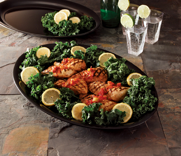 [023032-03] Oval Party Tray, Size: 14"x21", Color: Black, 20/cs