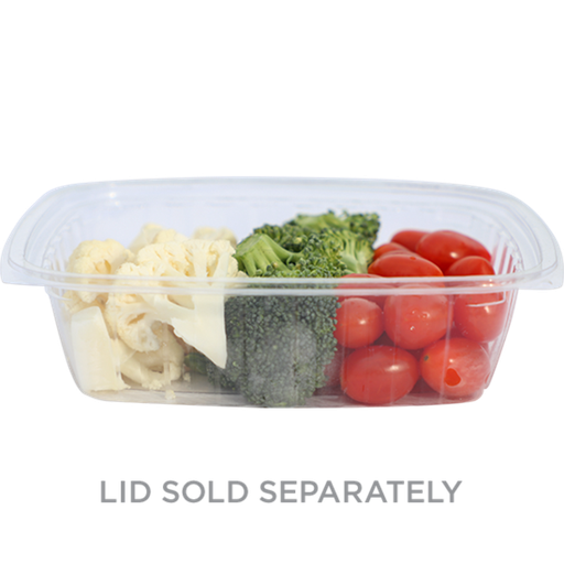 [004248-01] *SPECIAL ORDER ITEM* 24 oz Rectangular Deli Container, Color: Clear, Material: PLA, Compostable, 600/cs - Lid 004257-01 sold separately *LEAD TIME 8 to 12 WEEKS. THIS PRODUCT IS NOT RETURNABLE*