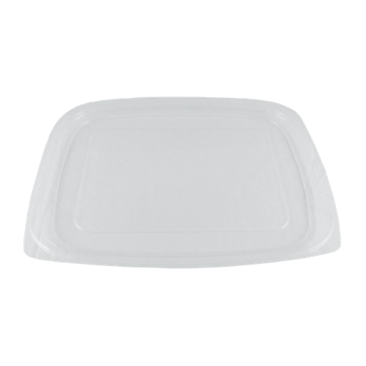 [004257-01] Lid for 24 & 32 oz Rectangular Deli Containers, Color: Clear, Material: PLA, Compostable, 600/cs