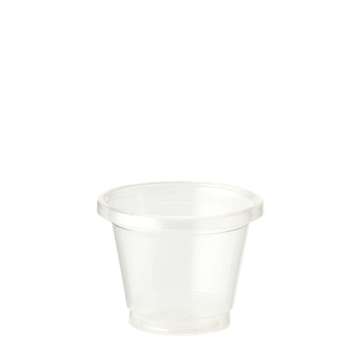 [001032-01] 1 oz Portion Cup, Compostable, Clear, PLA ,3000/cs, No lid available for this item