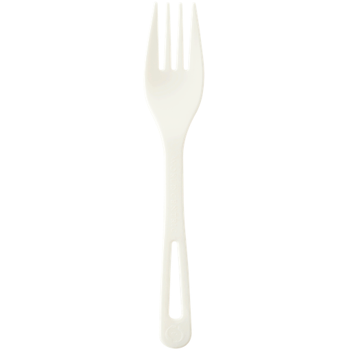 [007054-01] 7"  Fork, TPLA, BPI Certified Compostable, Color: White, 1000/cs