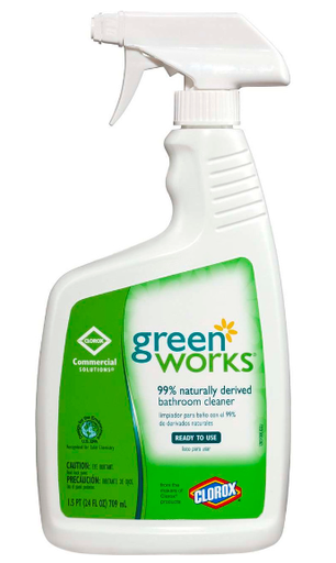 [018098-03] Clorox Green Works Natural Bathroom Cleaner, Ready To Use, 24 oz spray bottle; 12 bottles per case