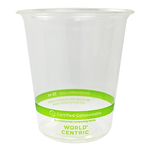 [004059-01] *SPECIAL ORDER ITEM* 32 oz Round Deli Container, Color: Clear with green stripe, Material: PLA, Certified Compostable, 500/cs *ESTIMATED DELIVERY 4 TO 6 WEEKS* (NOT RETURNABLE)