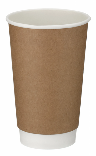 [003067-03] 20 oz Double Wall Hot Cup, Color: Kraft, Material: PE Lined Paper, 500/cs