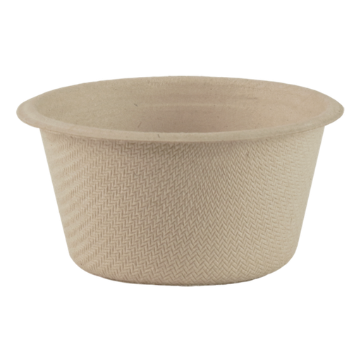 [001001-01] 2 oz portion cup, Material: Unbleached plant fiber, Color: Natural, Compostable, 2000/cs
