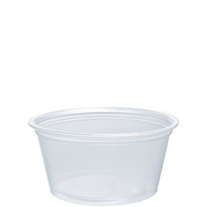 [001008-08] Portion Cup, Capacity: 2 oz, Color: Clear, Material: Polypropylene, 125 Cups/Sleeve; 20 Sleeves/Cs; 2500 Cups/Cs