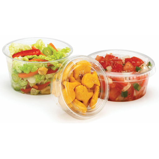 [001031-03] Lid for 3.25 & 4 oz PLA Portion Cup, Flat, Material: PLA, Color: Clear, Compostable, 2000/cs