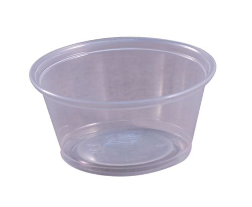 [001039-08] Portion Cup, Capacity: 3.25-oz, Color: Clear, Material: Polypropylene, 125 Cups/Sleeve; 20 Sleeves/Cs; 2500 Cups/Cs