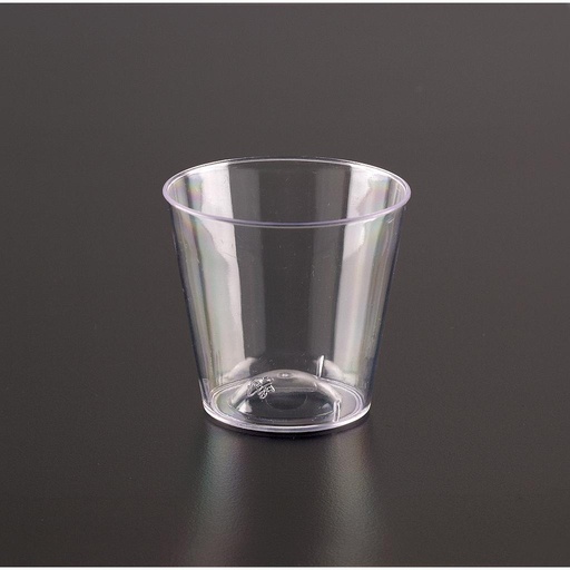 [002030-03] Shot Glass, 1 oz, Color: Clear, Material: Plastic, 50/Sleeve; 50 Sleeves/Cs; 2500 Shot Glasses/Cs