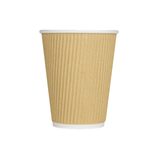[003003-02] 12 oz ripple hot cup, Color: Kraft, 500/cs