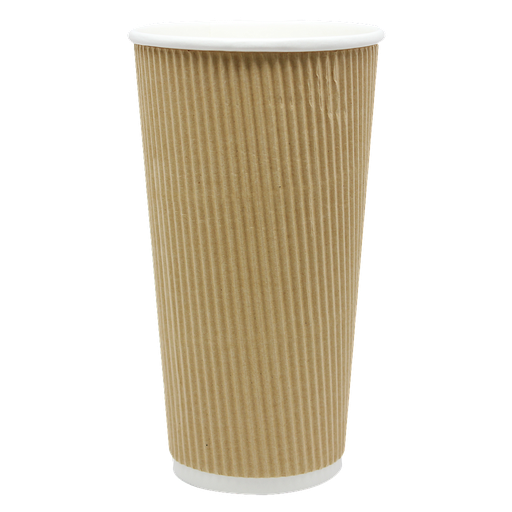 [003005-02] 20 oz ripple hot cup, Color: Kraft, 500/cs